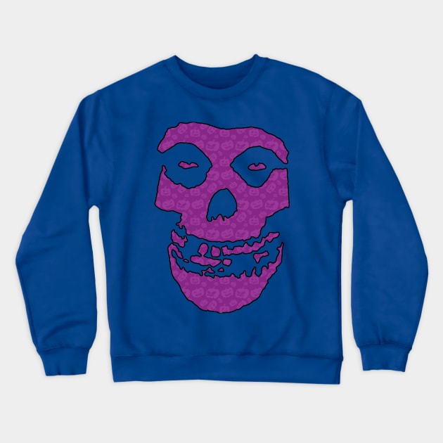 Crimson Ghost - Purple Halloween Pumpkins Crewneck Sweatshirt by Controlled Chaos